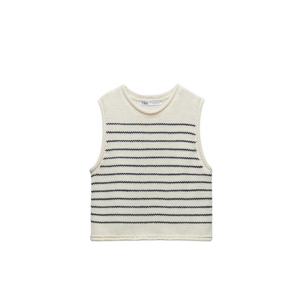 Zara Striped Knit Tank Top